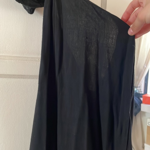 Shop Starlow Black Linen Cutout Jumpsuit - Picture 6 of 8